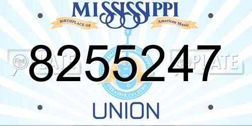 8255247 Mississippi License Plate