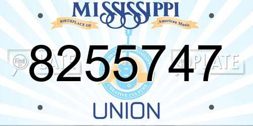 8255747 Mississippi License Plate