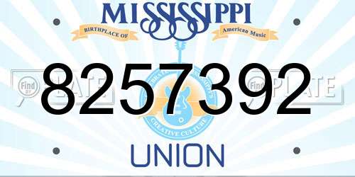 8257392 Mississippi License Plate