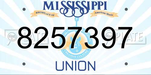 8257397 Mississippi License Plate