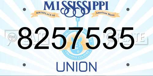 8257535 Mississippi License Plate