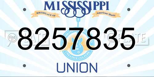 8257835 Mississippi License Plate