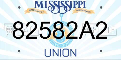 82582A2 Mississippi License Plate
