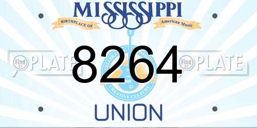 8264 Mississippi License Plate
