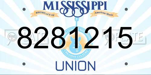 8281215 Mississippi License Plate