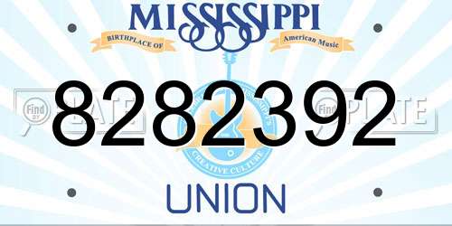8282392 Mississippi License Plate