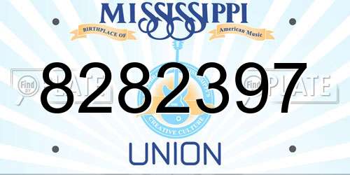 8282397 Mississippi License Plate