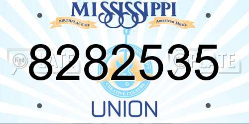8282535 Mississippi License Plate