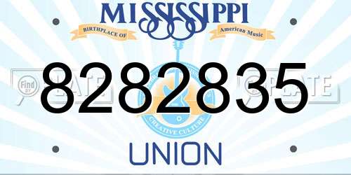 8282835 Mississippi License Plate