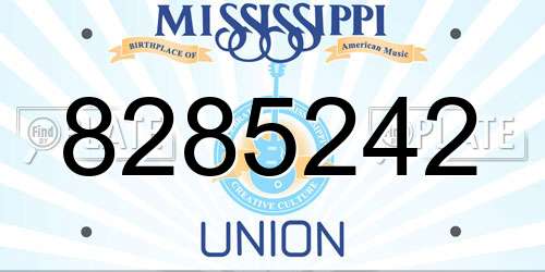 8285242 Mississippi License Plate