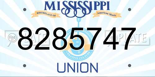 8285747 Mississippi License Plate