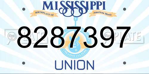 8287397 Mississippi License Plate