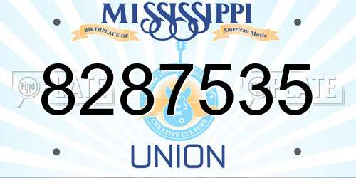 8287535 Mississippi License Plate
