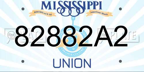 82882A2 Mississippi License Plate