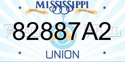 82887A2 Mississippi License Plate