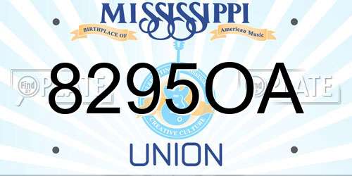 8295OA Mississippi License Plate