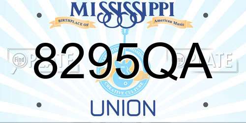 8295QA Mississippi License Plate