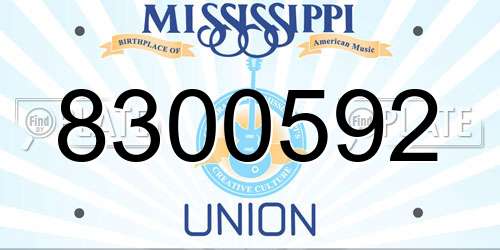 8300592 Mississippi License Plate