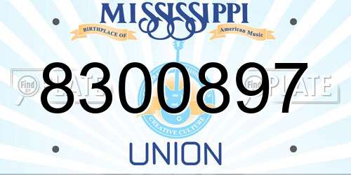 8300897 Mississippi License Plate