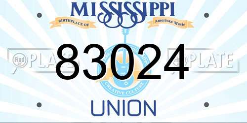 83024 Mississippi License Plate