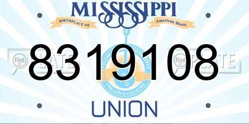8319108 Mississippi License Plate