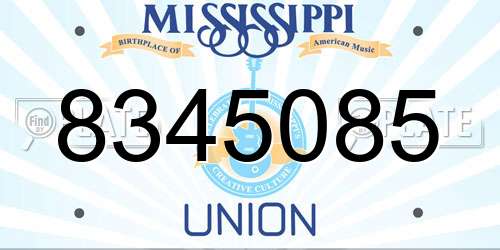 8345085 Mississippi License Plate