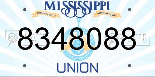 8348088 Mississippi License Plate
