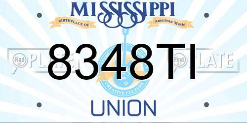 8348TI Mississippi License Plate