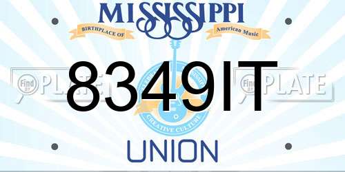 8349IT Mississippi License Plate