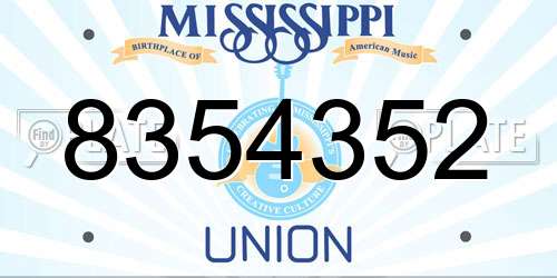 8354352 Mississippi License Plate
