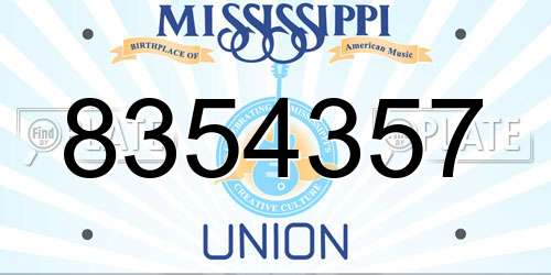 8354357 Mississippi License Plate