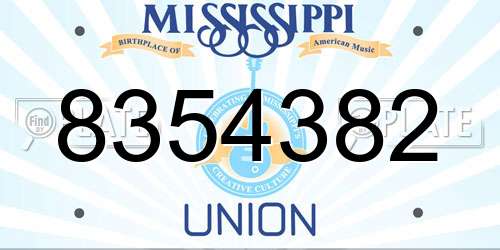 8354382 Mississippi License Plate