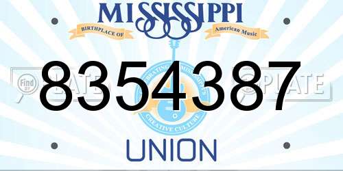 8354387 Mississippi License Plate