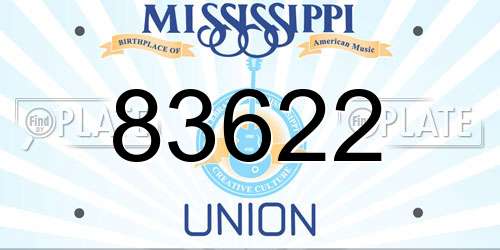83622 Mississippi License Plate