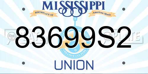 83699S2 Mississippi License Plate