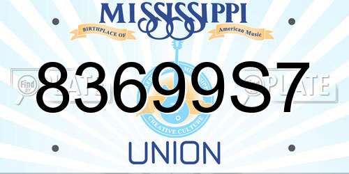 83699S7 Mississippi License Plate