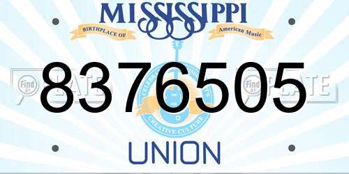 8376505 Mississippi License Plate