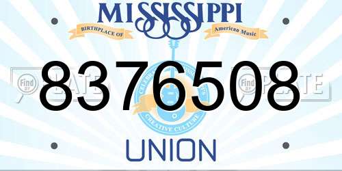8376508 Mississippi License Plate