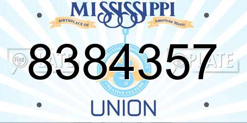 8384357 Mississippi License Plate