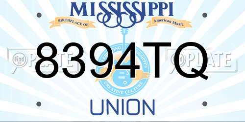 8394TQ Mississippi License Plate