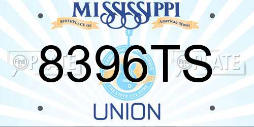 8396TS Mississippi License Plate
