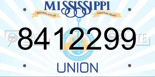 8412299 Mississippi License Plate