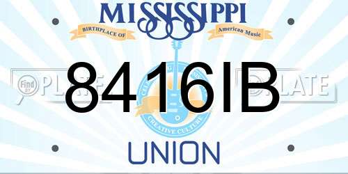 8416IB Mississippi License Plate