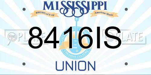 8416IS Mississippi License Plate
