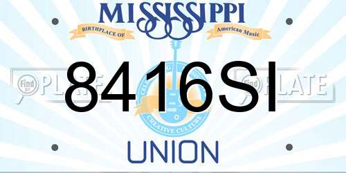 8416SI Mississippi License Plate