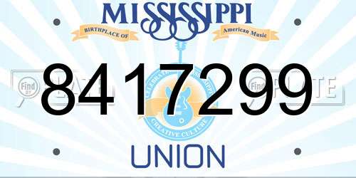 8417299 Mississippi License Plate