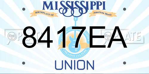 8417EA Mississippi License Plate