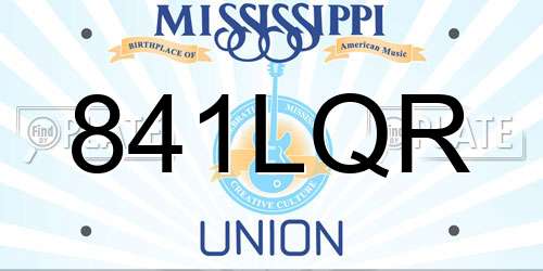 841LQR Mississippi License Plate