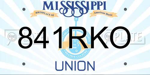 841RKO Mississippi License Plate