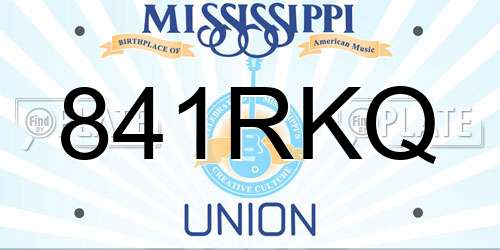 841RKQ Mississippi License Plate